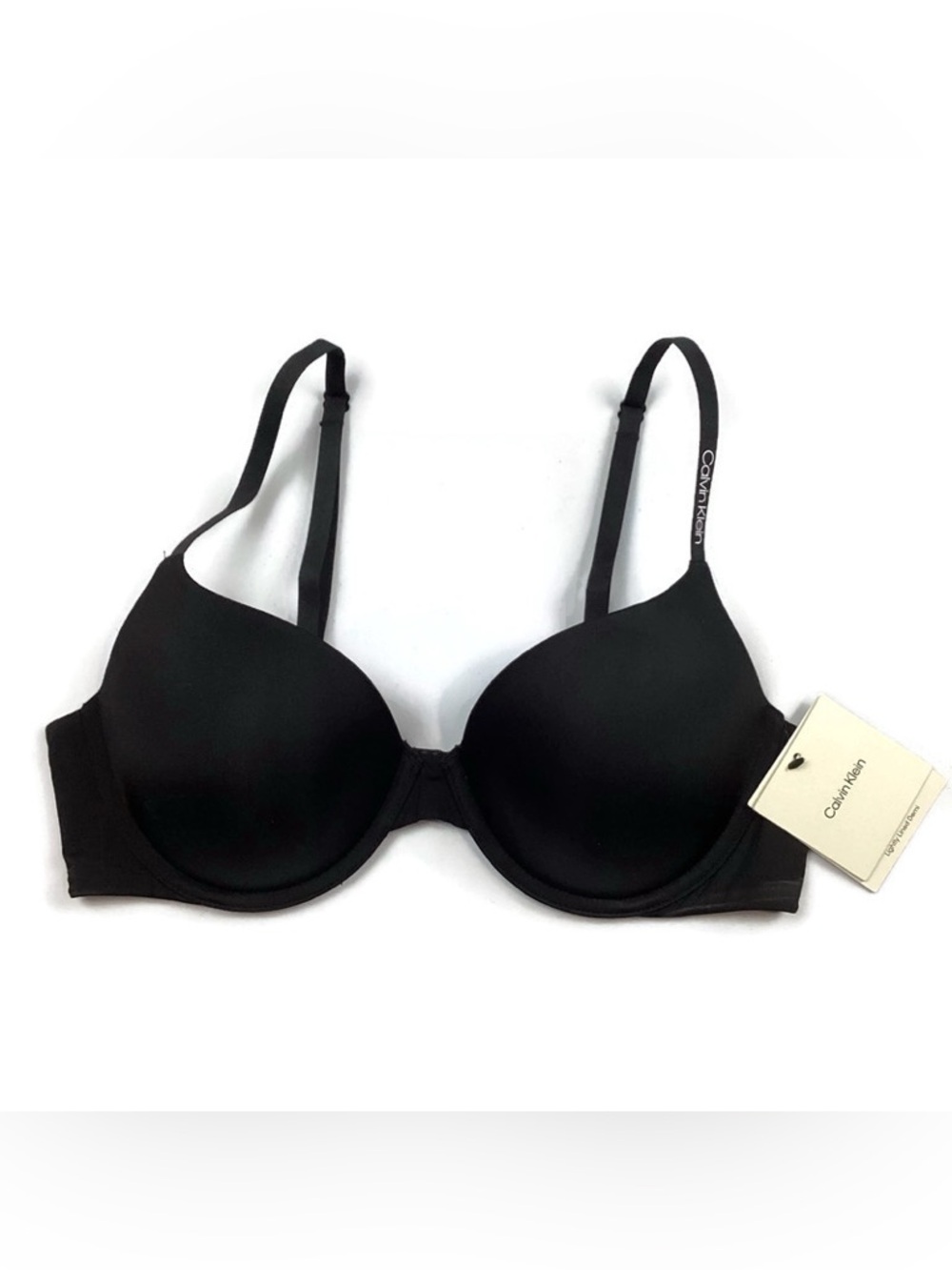 Calvin Klein Lightly Lined Demi Black Bra Size 36B NEW! Retail $42